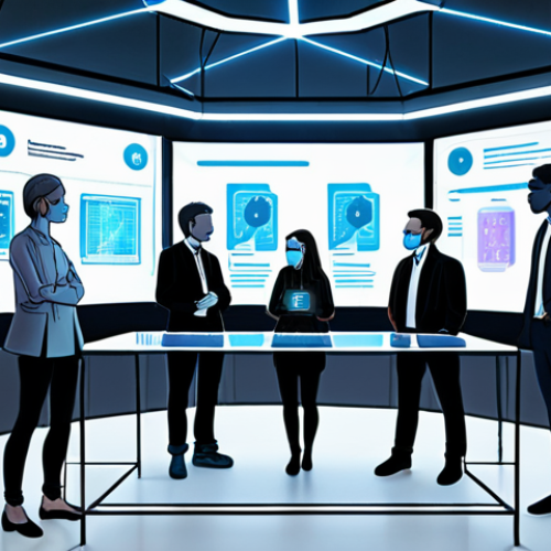 Home 15 **
A diverse group of people collaboratively making decisions within a DAO. The scene depicts a futuristic, transparent meeting space, with individuals interacting with holographic displays showing blockchain data and voting interfaces. Emphasize community, decentralized governance, and the empowerment of individuals through technology. The style should be bright, modern, and optimistic, suggesting a positive future of organizational structures.
**