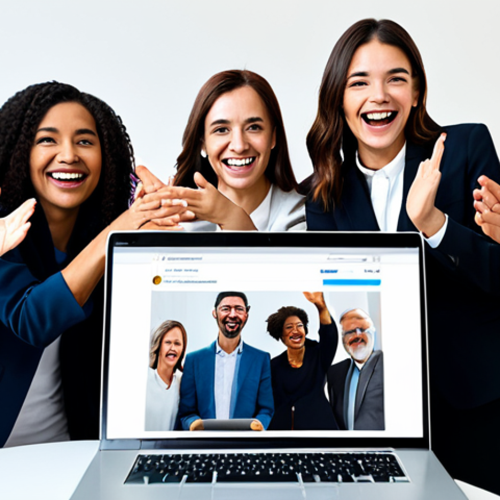 Crowdfunding Success**
"A diverse group of people celebrating around a laptop displaying a successful crowdfunding campaign. The atmosphere is energetic and joyful. Fully clothed, appropriate attire, safe for work, professional, perfect anatomy, well-formed hands, natural proportions. Focus on the laptop screen with a clear depiction of the fundraising goal being reached."
**