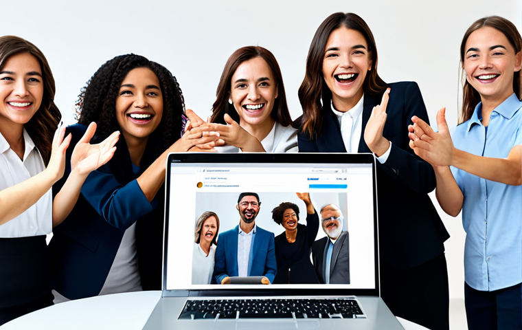 Crowdfunding Success**
"A diverse group of people celebrating around a laptop displaying a successful crowdfunding campaign. The atmosphere is energetic and joyful. Fully clothed, appropriate attire, safe for work, professional, perfect anatomy, well-formed hands, natural proportions. Focus on the laptop screen with a clear depiction of the fundraising goal being reached."
**